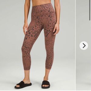 LULULEMON | Align High Rise Crop Leggings 23” Camo Copper & Gray Women’s Size 4